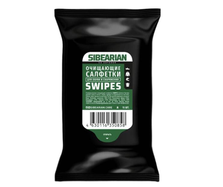 Салфетки SIBEARIAN «SWIPES» упаковка 15 шт, опт фото 1