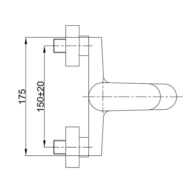 Латунный смеситель ванно-душевой одноручный Eleanti Agate (Короткий излив) фото 3