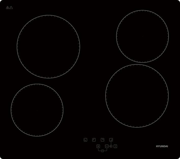 Варочная поверхность Hyundai HHE 6410 BG черный фото 8