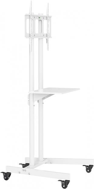 Стойка для телевизора Cactus CS-ST04, 37-70", напольный, мобильный, белый [cs-st04wt] фото 2