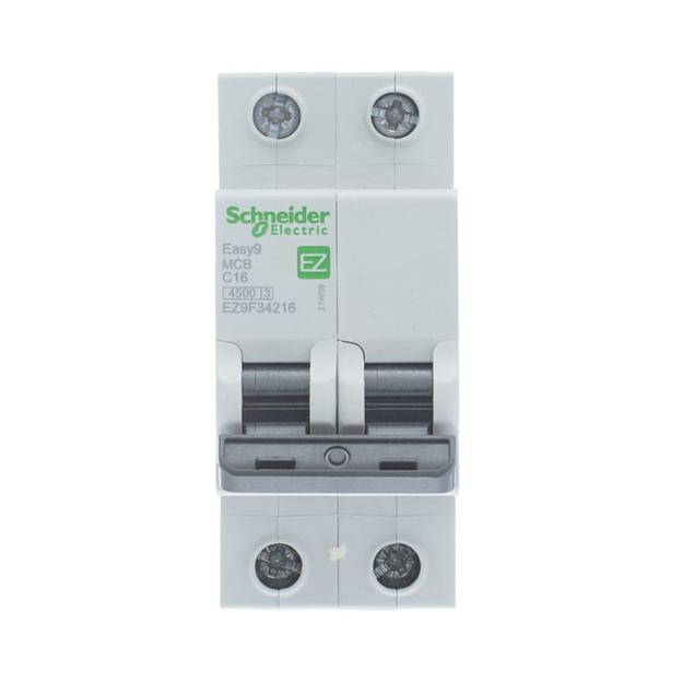 Автоматический выключатель SE EZ9F34216 EASY 9 2П 16А С 4.5кА 230В фото 3