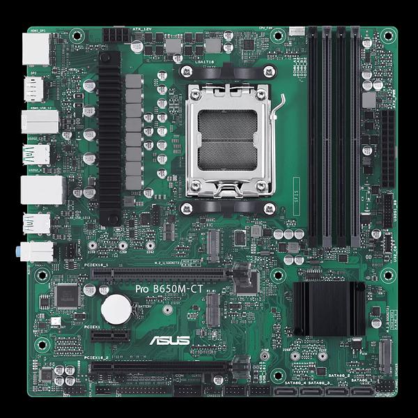 Материнская плата ASUS PRO B650M-CT-CSM, Socket AM5, B650, 4*DDR5, DP+HDMI, 4xSATA3, Audio, Gb LAN, USB 3.2, USB 2.0, mATX; 90MB1EC0-M0EAYC (PRO B650M-CT-CSM) фото 3
