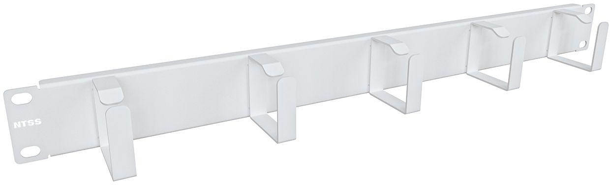 Кабельный органайзер горизонтальный NTSS NTSS-HORG-1U-5(45) односторонний кольца 1U шир.:19" глуб.:45мм фото 1