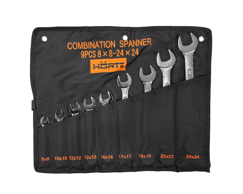 Набор ключей комбиниров.9шт. (8-24) хром. HOR с поверкой фото 2