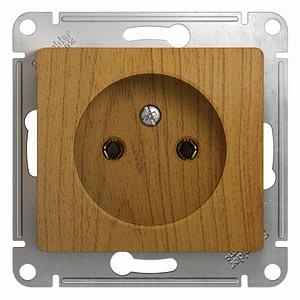Systeme electric GSL000541 GLOSSA РОЗЕТКА без заземления, 16А, механизм, ДЕРЕВО ДУБ фото 4