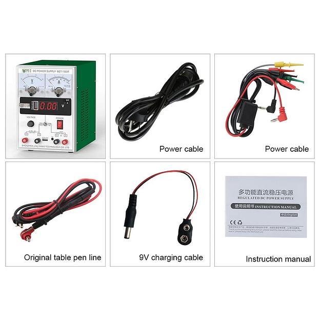 Лабораторный источник питания BST-1503T 15В, 3А, цифровой и аналоговый дисплей, 1 канал фото 3