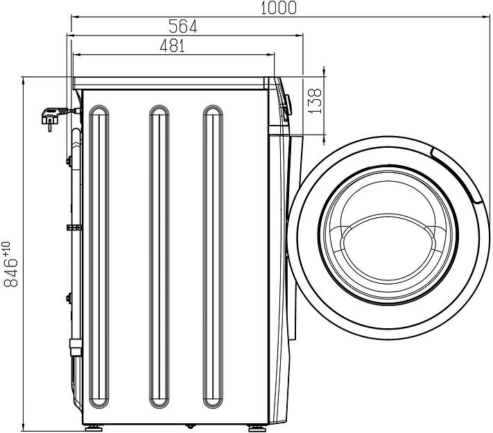 Стиральная машина Атлант СМА 80С1214-C-01 класс: A+++ загр.фронтальная макс.:8кг белый фото 7
