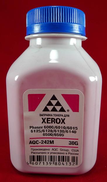 Тонер XEROX Phaser 6000/6010/6015/6125/6128/6130/6140/6500/6505 Magenta (фл. 30г) AQC-США фас.Россия фото 1