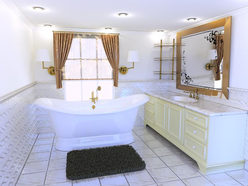 Мраморная ванна Castone «Корсика» на подиуме фото 2