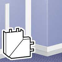 Плоский угол для плинтуса 75x20 фото 1