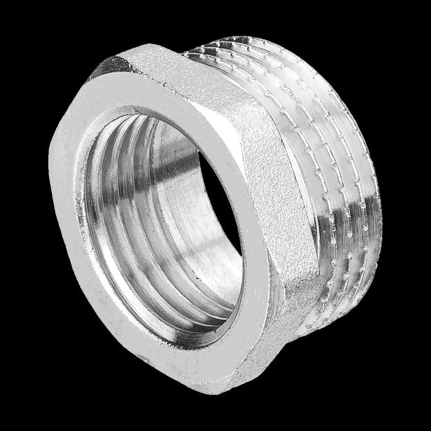 Футорка НВ 3/4'х1/2' никелированная фото 3