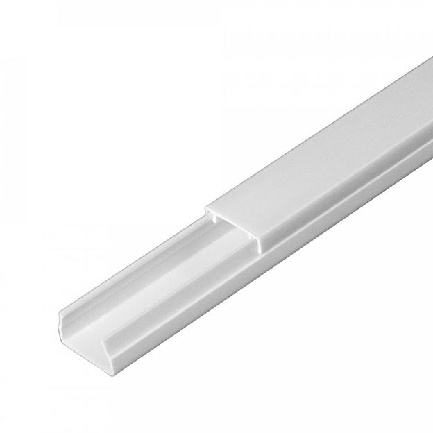 Кабель-канал белый 2-й замок в п/э 15х10 мм (234м/уп) Промрукав фото 1