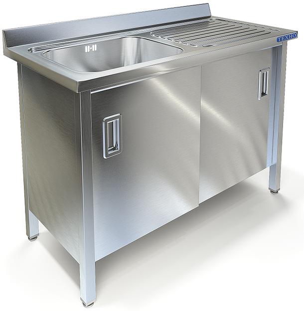 Ванна моечная цельнотянутая с фартуком (крыло) ВМ-34/657Л (1400x700x850 мм) фото 1