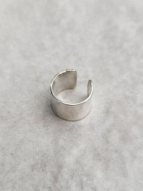 Ювелирная серьга кафф широкий серебро 925 фото 1