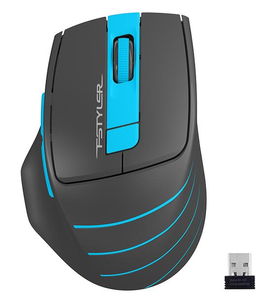Мышь A4Tech Fstyler FG30S серый/синий оптическая (2000dpi) silent беспроводная USB (5but) фото 2