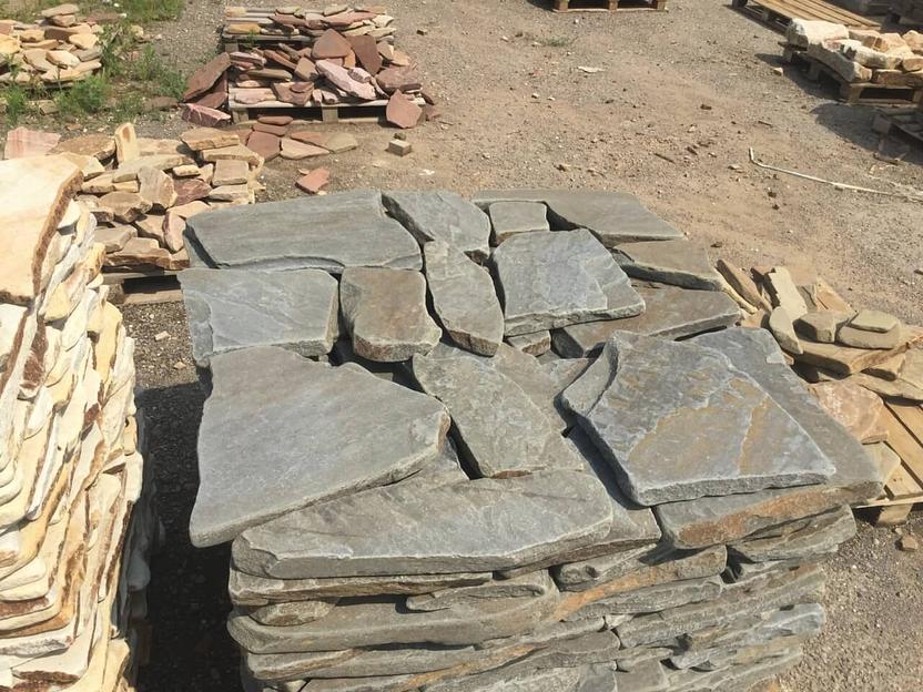 Песчаник галтованный ручейник Синий /м2 (30 мм) фото 1