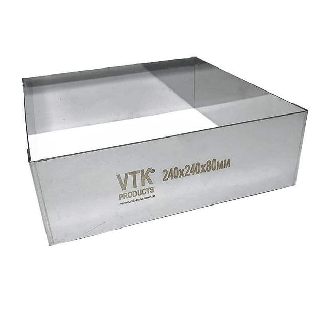 Форма для выпечки и заморозки Квадрат 240х240 мм высота 80 мм  фото 1