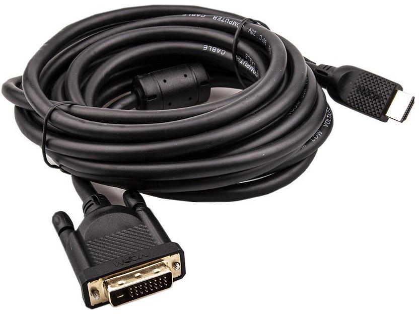 VCOM CG484GD-5M Кабель HDMI AM/DVI(24+1)M, 5м, CU, 1080P@60Hz, 2F, VCOM фото 1