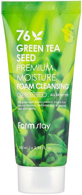 Пенка c зеленым чаем FARM STAY 76 Green Tea Seed Foam ОПТ фото 2