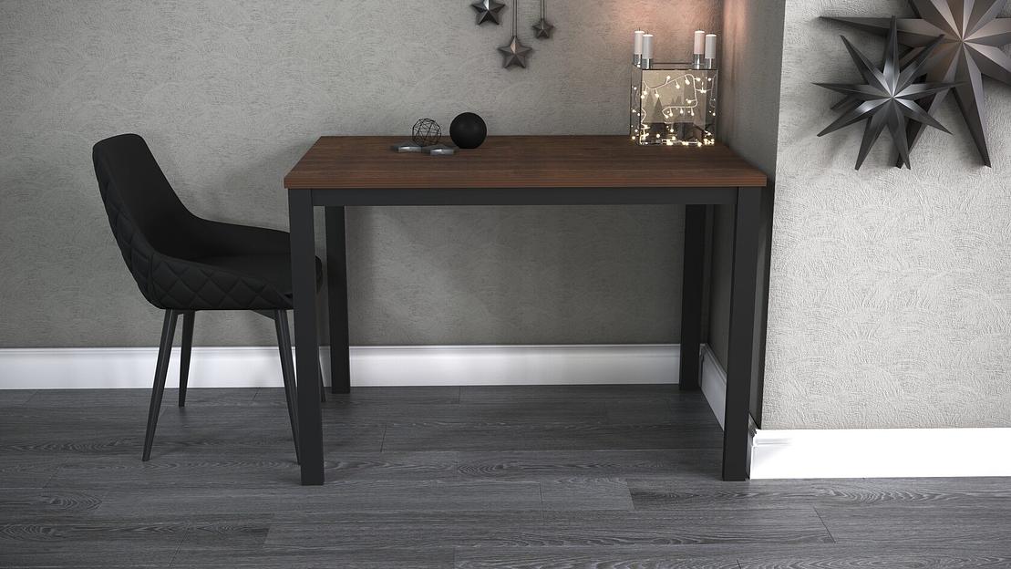 Стол Brad 110(+40)х70 мм, чёрный, табак фото 1