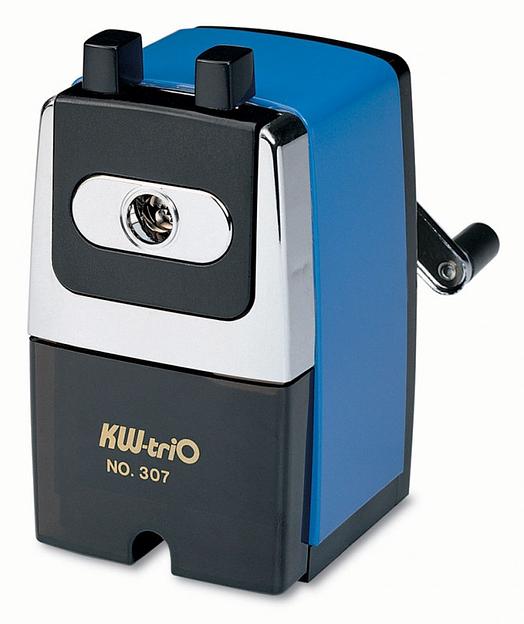 Точилка для карандашей механическая Kw-Trio 307A 1 отверстие металл ассорти фото 1