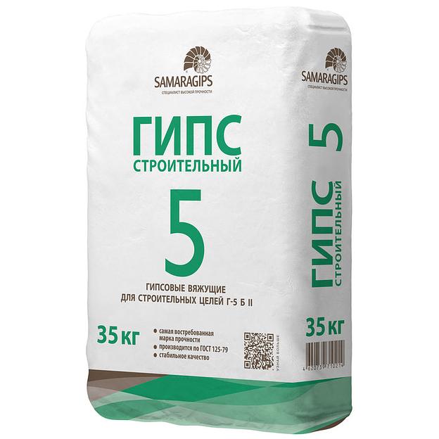 Гипс строительный Г-5 35 кг фото 1
