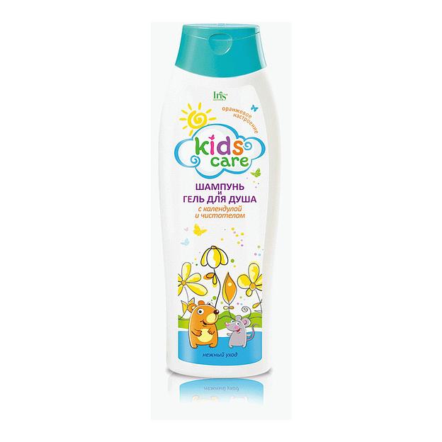Iris cosmetic kids care шампунь/гель для душа детский календула+чистотел 400мл фл фото 1