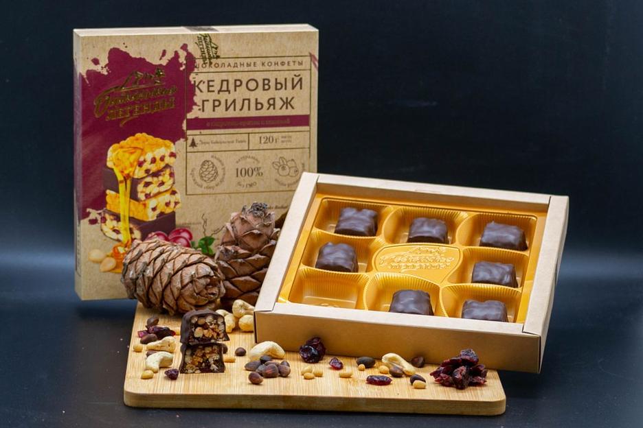 Конфеты Байкальские легенды с орехом кешью и клюквой, 120 гр, опт фото 1