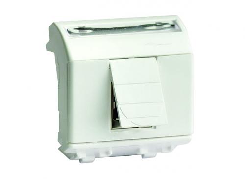 Dkc 76655B Ком.роз. R J 45 кат.5e, Brava, белая, 2мод (кратно 10 шт) фото 1