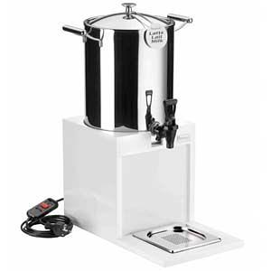 Диспенсер для гор. напитков, 8 л. колба нерж. с электроподогревом, подставка дерево, белый Pinti /1/ фото 1