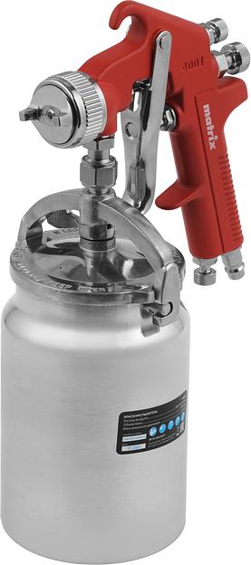 Краскораспылитель HP пневмат. с нижним бачком V= 1 л, сопло диаметром 1.8 мм// Matrix фото 1