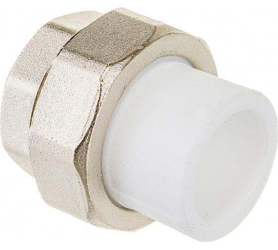 Муфта разъемная 25x3/4' ВР полипропиленовая PPR белая фото 1