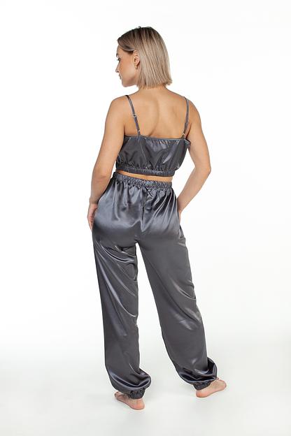 Топ женский атлас  800/01/Серый  фото 5