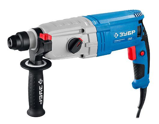 Перфоратор Зубр ЗП-32-1100 К патрон:SDS-plus уд.:3.4Дж 1100Вт (кейс в комплекте) фото 1