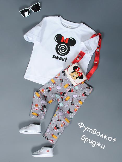 Костюм КФШ-0120-6 р. 104-128 (5 шт/уп), Мики, серый/белый ОПТ фото 1