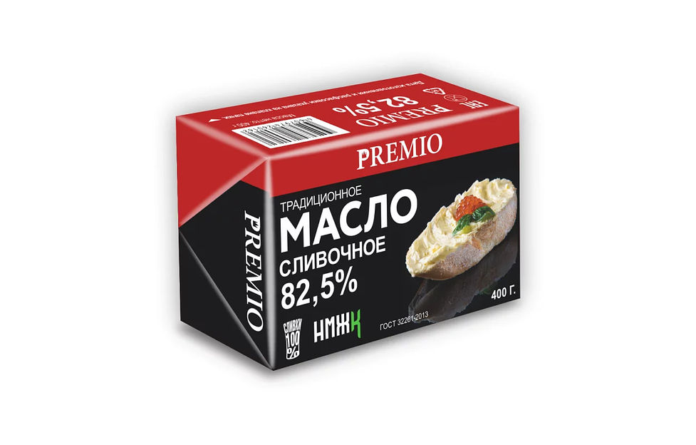 Масло сливочное Премио «Традиционное» 82,5 % 400 г ОПТ фото 1