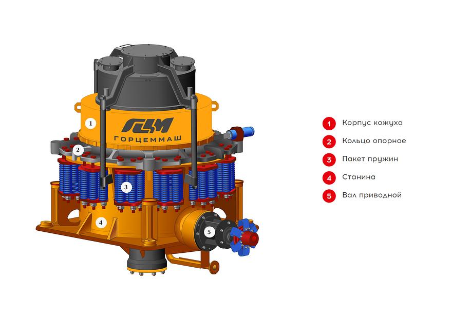 Запчасти к конусным дробилкам КСД, КМД, ККД фото 1