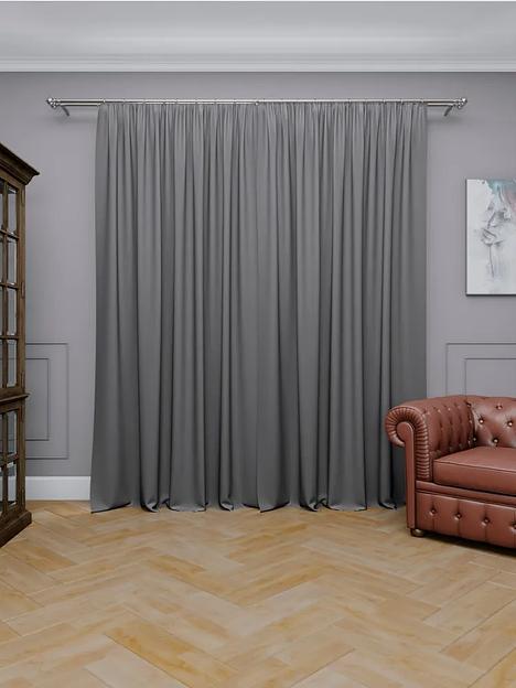 Комплект штор блэкаут, комплет 2 шт, темно серый, 270х300 см, опт фото 2