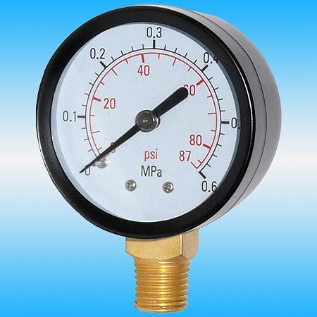 Манометр BELAMOS PGS 50 RAD радиальный ø 1/4 (выход вниз) 6 бар фото 1