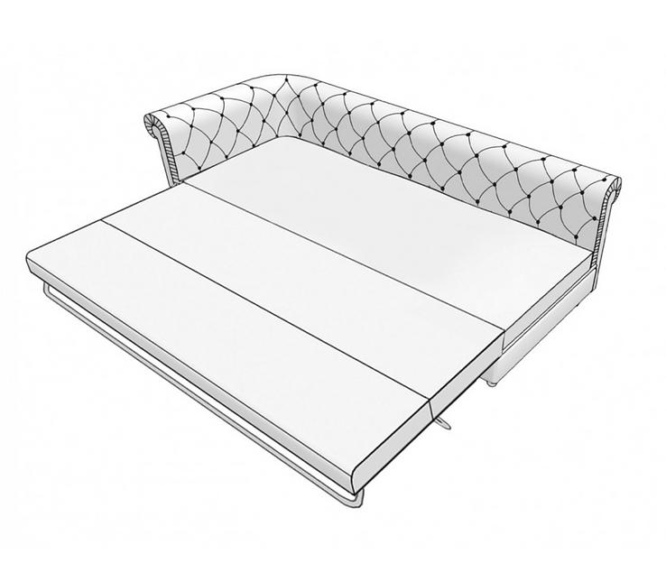 Диванная секция «Крофорд» тройная с одним подлокотником и механизмом французская раскладушка, опт фото 1