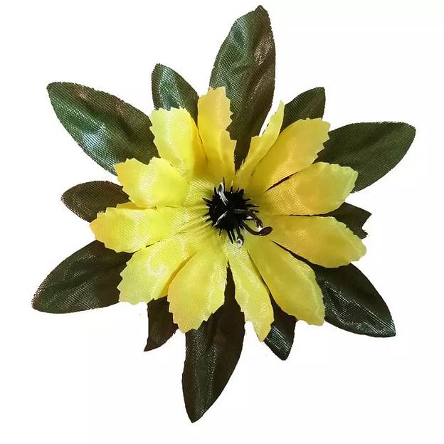 Головка герберы Монико 2сл с листом 13,5см г115-л033 г093-л033 1/42 фото 1