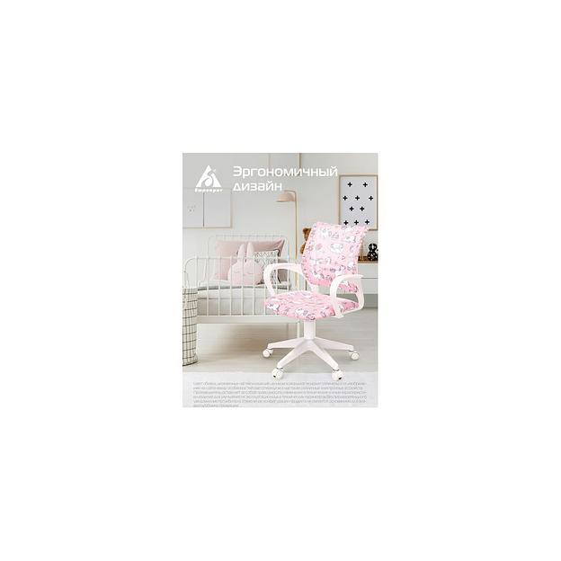 Кресло детское Бюрократ BUROKIDS 1 W, на колесиках, ткань, мультиколор [burokids 1 w-unicorn] фото 1
