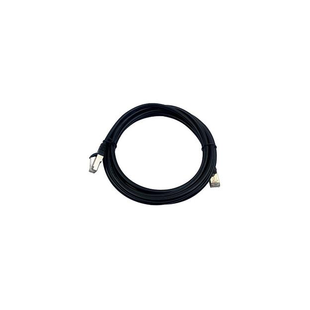 Патч-корд Buro BU-7-3M литой (molded), STP, кат.7, 3м, 4 пары, 28AWG, алюминий омедненный, многожильный, черный фото 1