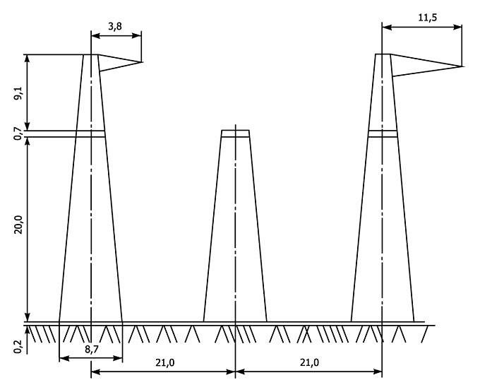 Анкерно-угловые опоры напряжением 750 кВ типа У750 фото 1