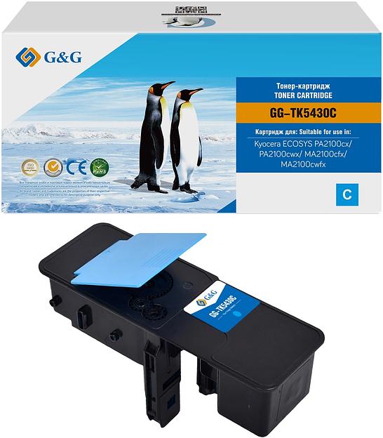 Картридж лазерный G&G GG-TK5430C TK-5430C голубой (1250стр.) для Kyocera Ecosys PA2100cx/PA2100cwx/MA2100cfx/MA2100cwfx фото 1