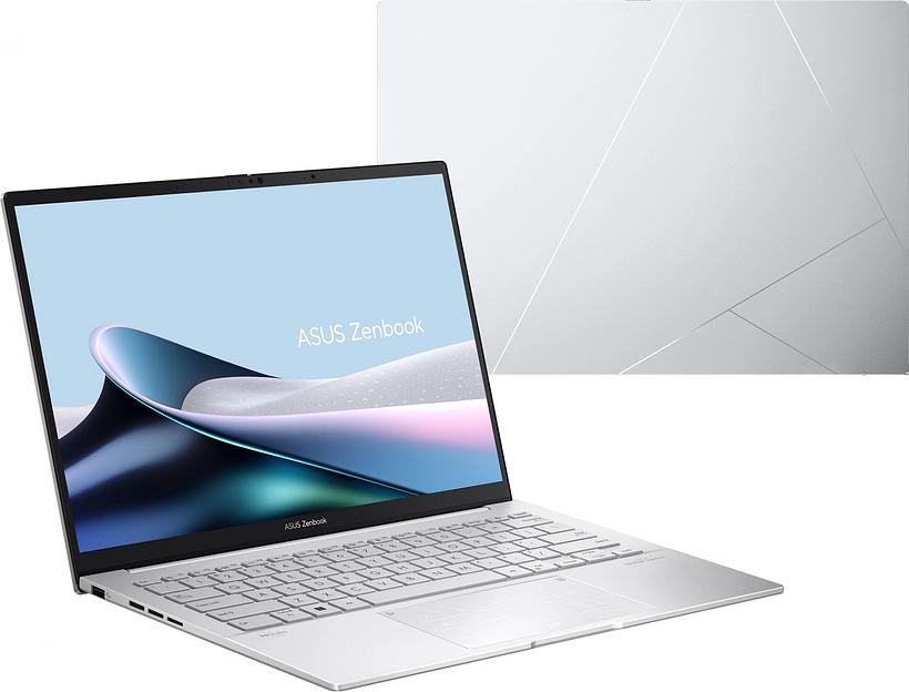 Ноутбук Asus Zenbook 14 OLED UX3405MA-QD988 Core Ultra 5 125H 16Gb SSD512Gb Intel Arc 14" OLED FHD+ (1920x1200) noOS silver WiFi BT Cam Bag (90NB11R2-M01SN0) фото 3