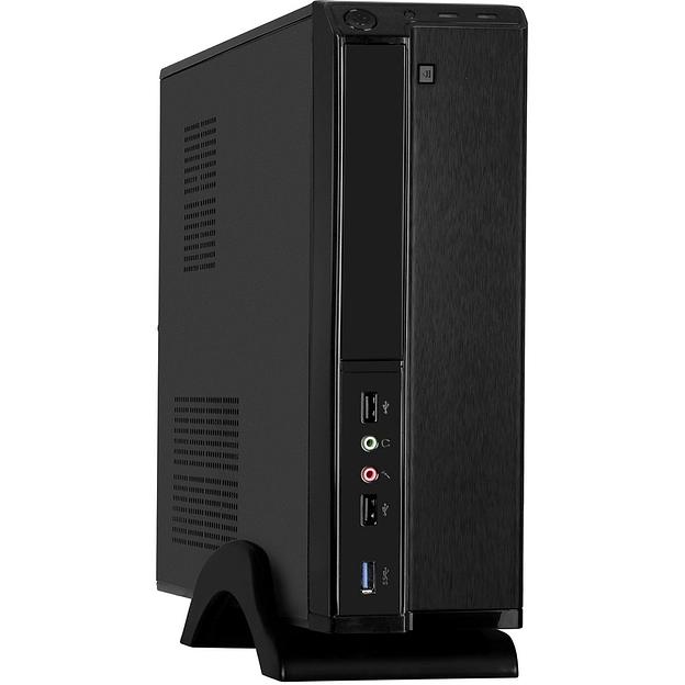 Exegate EX288780RUS Корпус Desktop ExeGate MI-207U-M300 (mini-ITX/mATX, БП M300 с вент. 8см, 2*USB+1*USB3.0, аудио, черный) фото 1