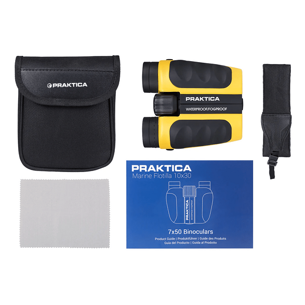  Praktica Морской бинокль Flotilla 10x30, водозащита, жёлтый > фото 4