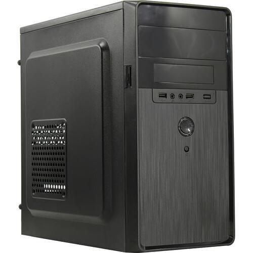 Exegate EX286425RUS Корпус Minitower ExeGate BA-309-400W-8 (mATX, БП AA400 с вент. 8см, 2*USB, HD аудио, черный) фото 1