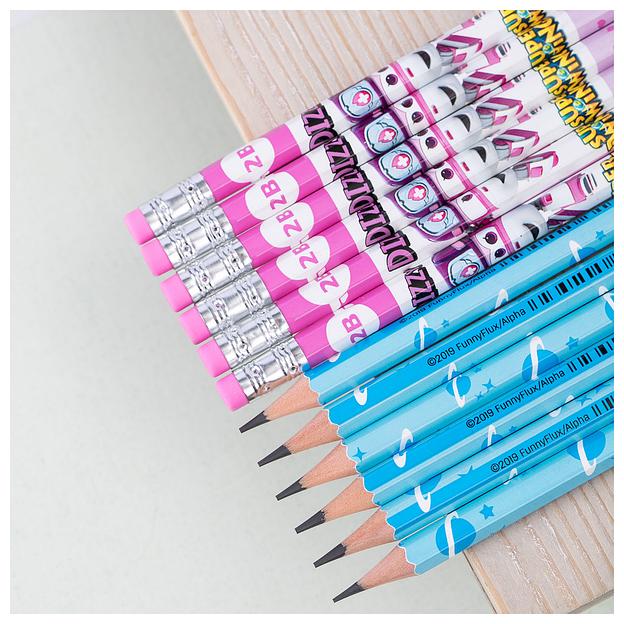 Карандаш ч/г Deli EU53500 Super Wings 2B шестигран. ассорти (12шт) ластик фото 7